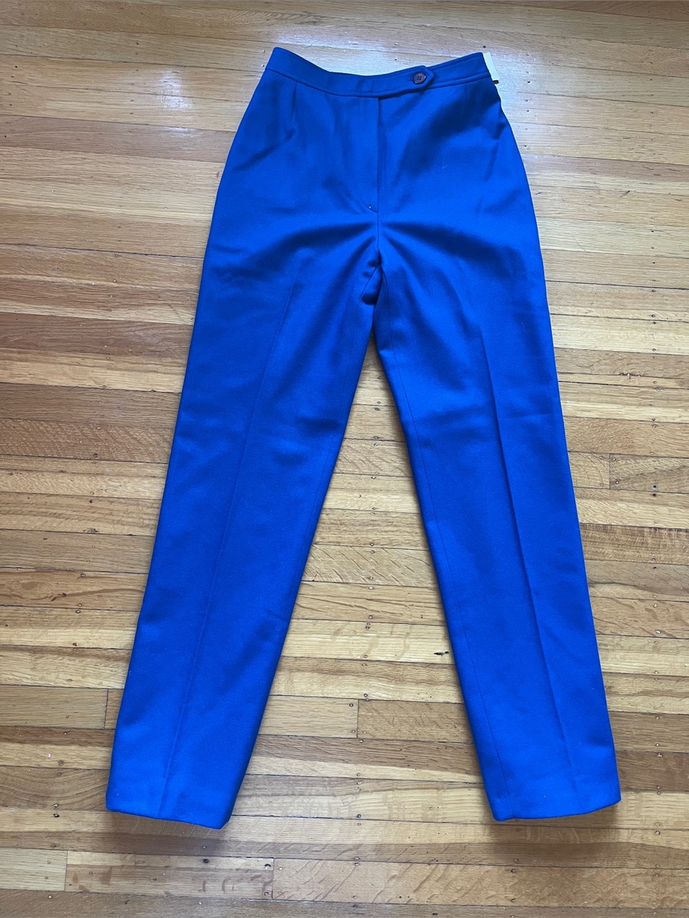 Evan Picone wool vintage cobalt blue slacks pants slight taper NWT! 8